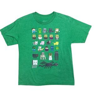 Minecraft Character Short Sleeve T-Shirt Boys Size Large
